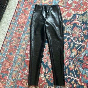 Snake print faux leather leggings- Zara XS